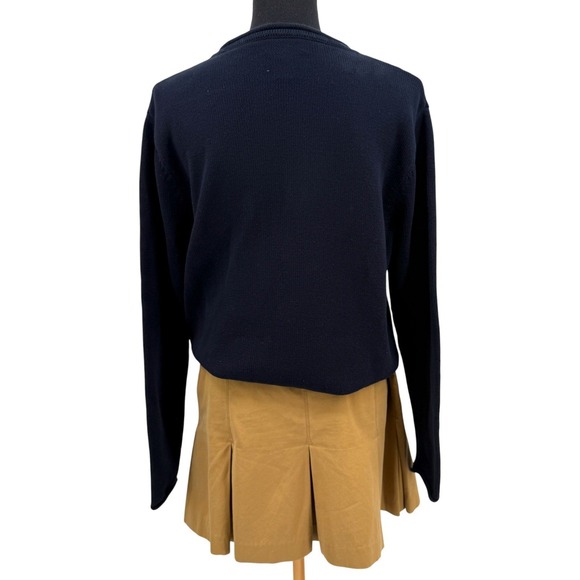Lauren Ralph Lauren Womens Navy Blue Cotton Sweater Nautical Logo Size L - Picture 6 of 9